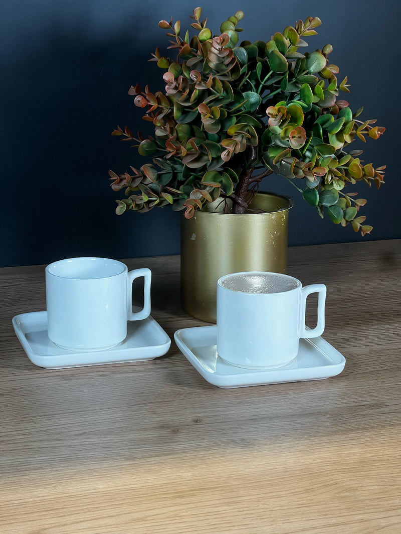 ACAR PURE ROYAL Tasses à thé en porcelaine 6 personnes 12 Pièces