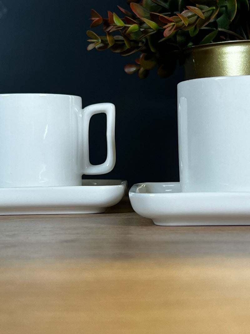ACAR PURE ROYAL Tasses à thé en porcelaine 6 personnes 12 Pièces