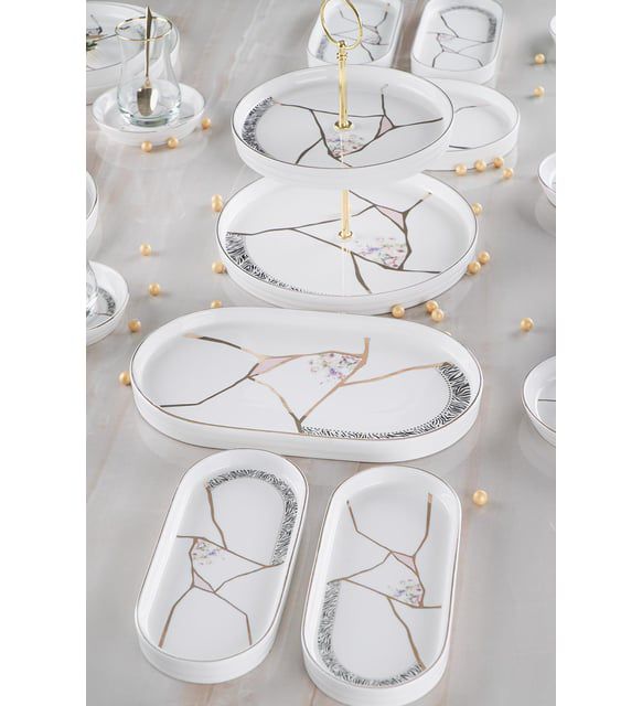 ACAR KINTSUGI MOON Service petit-déjeuner 25 pièces 6 personnes