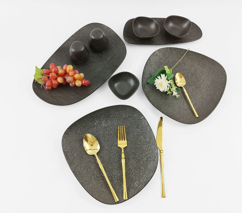 ZELLERFELD TREND Service petit-déjeuner noir 17 pièces 6 personnes