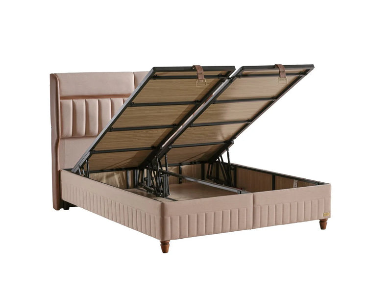 BAMBI BIOSALT Lit coffre, Tête de lit et Matelas au Sel de Roche - Bella Home