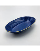 ACAR SAFIR Lot de 2 Assiettes creuses ovales avec liseré doré