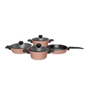 KARACA BIO DIAMOND Batterie de cuisine avec poignées antibactériennes Induction rosegold 7 pièces