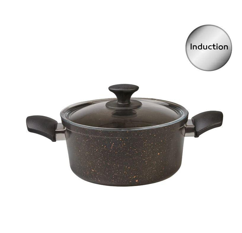 KARACA BIOGRANIT BLACK GOLD Induction batterie de cuisine 7 pièces - induksiyon tabanli 7 parca tencere seti