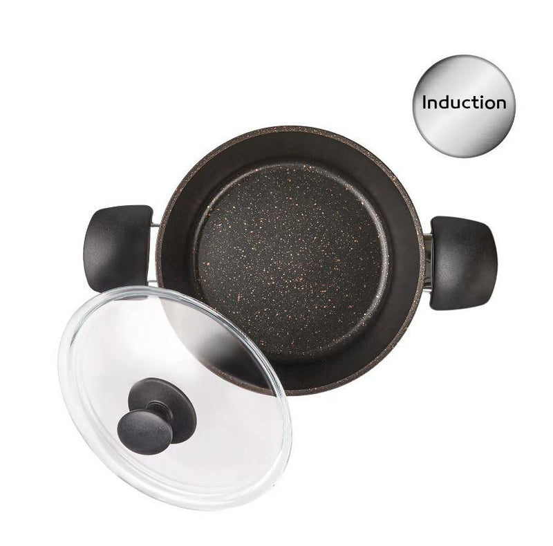 KARACA BIOGRANIT BLACK GOLD Induction batterie de cuisine 7 pièces - induksiyon tabanli 7 parca tencere seti