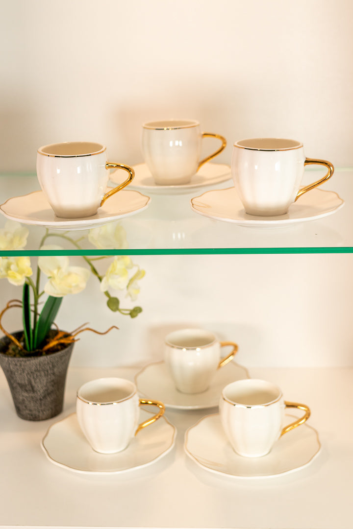 KARACA SARKAS Set de tasses à café 12 pièces 6 personnes - 6 Kişilik Kahve Fincanı Takımı