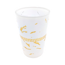 Lot de 12 verres à thé blanc avec liseré doré fin