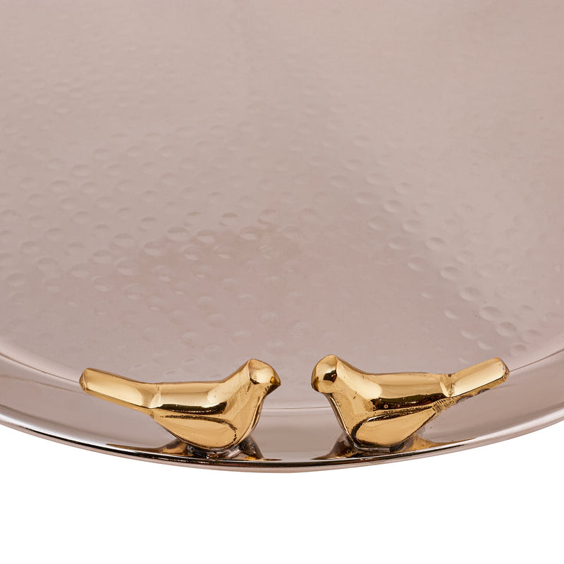 KARACA BIRDY Plateau argent 30 cm - Tepsi gümüş 30 cm