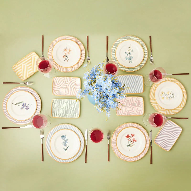 KARACA BOTANICA NEW Service de table 18 pièces 6 personnes 18 Parça 6 kişilik yemek takımı