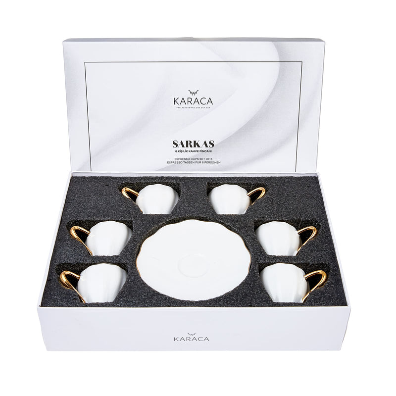 KARACA SARKAS Set de tasses à café 12 pièces 6 personnes - 6 Kişilik Kahve Fincanı Takımı