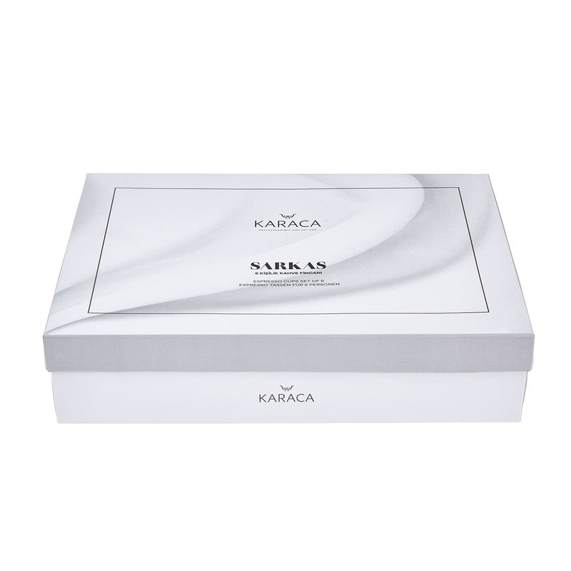 KARACA SARKAS Set de tasses à café 12 pièces 6 personnes - 6 Kişilik Kahve Fincanı Takımı