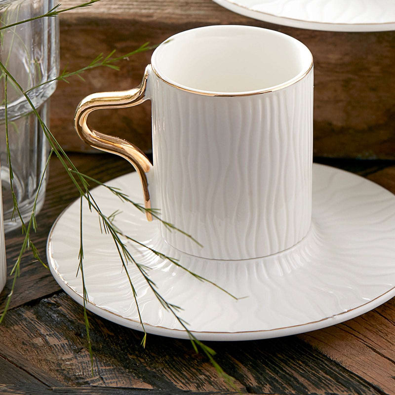 KARACA AGED Set de tasses à café 12 pièces 6 personnes - Kahve fincan takımı 12 parça 6 kişilik