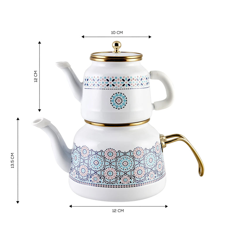 KARACA ANIKA Théière en émail - Bella-Home: art de la table, verrerie, trousseau de mariée, décoration