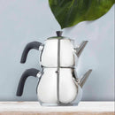 KARACA KAYRA Théière noire - Induction -  caydanlik takimi siyah