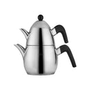 KARACA POWER STEEL-PRO TOKYO Théière Small Induction KARACA POWER STEEL-PRO TOKYO 316 Çelik Çaydanlık Takımı Mini (İndüksiyonlu) KARACA POWER STEEL-PRO TOKYO Teekannen-Set Small (Induktion)