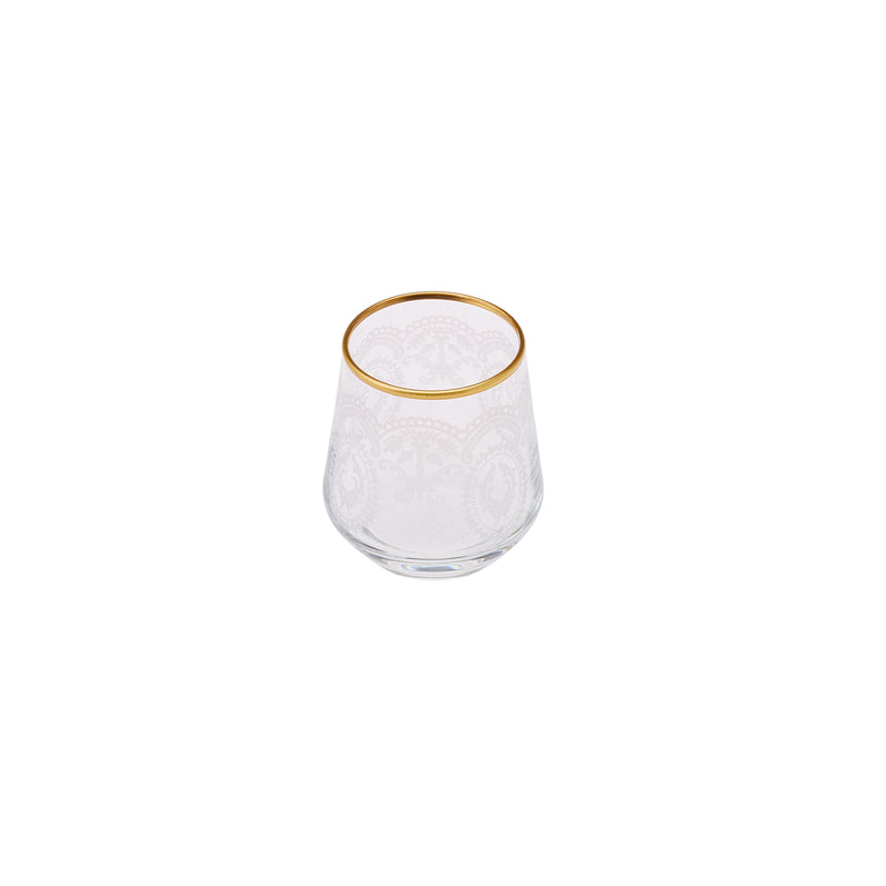 KARACA BEREN Lot de 6 petits verres à eau doré - 6 Parça Kahve Yanı Bardağı Gold