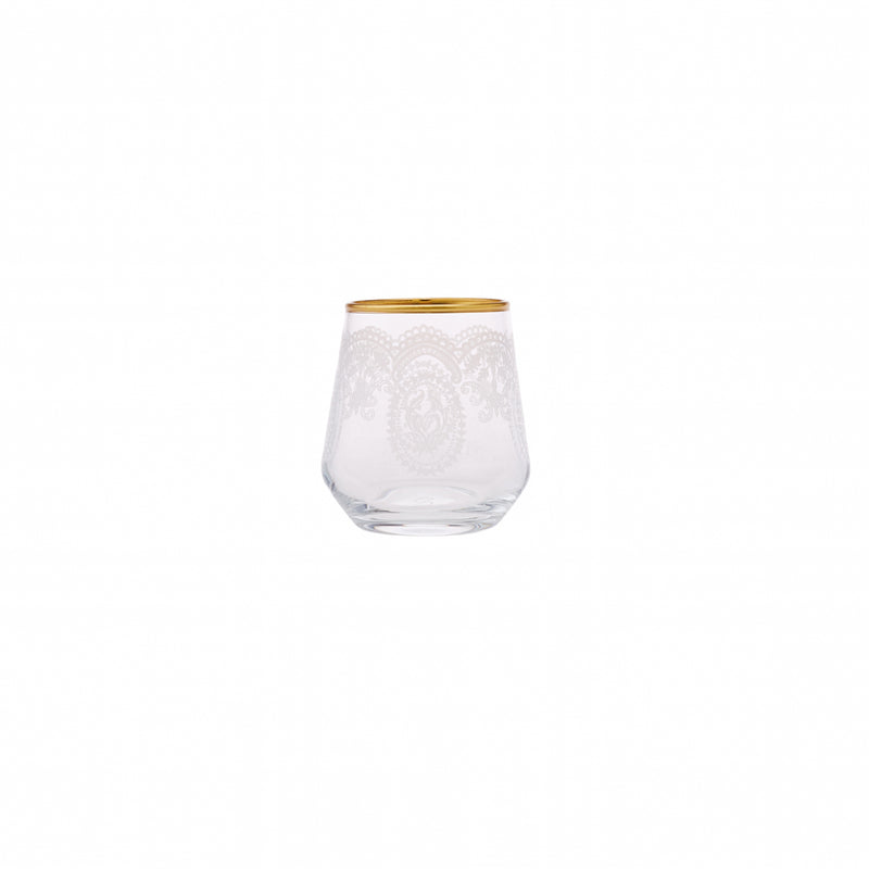 KARACA BEREN Lot de 6 petits verres à eau doré - 6 Parça Kahve Yanı Bardağı Gold