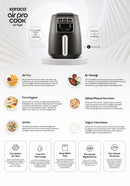 KARACA AIR PRO COOK XL 2 en 1 Airfryer parlante black chrome Karaca Air Pro Cook XL 2 in 1 Konuşan Airfryer Black Chrome